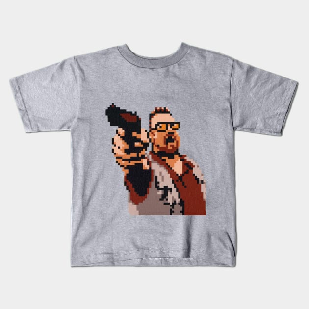 John Goodman 8-bit Kids T-Shirt by cristianvan